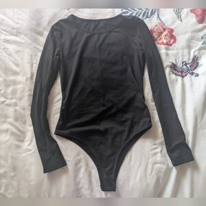 SHEIN Black Long Sleeve Bodysuit